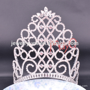Big Beauty Pageants Rhinestone Tiaras Large Tall Crystal AB Crowns